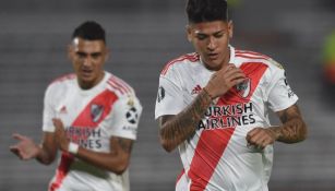 Jugadores de River Plate celebran triunfo en Copa Libertadores