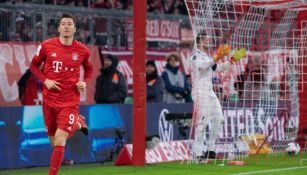 Robert Lewandowski celebrando un gol con Bayern Munich