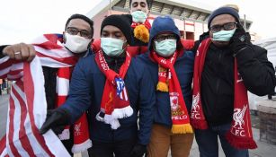 Afición del Atlético en Liverpool