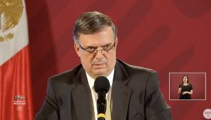 Ebrard, durante la conferencia de prensa de este lunes