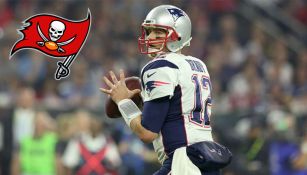 Tom Brady durante un partido de los Patriotas