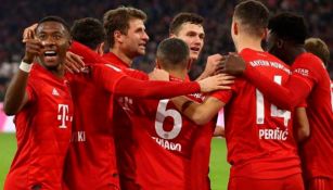 Jugadores del Bayern festeja un gol