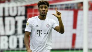 Kingsley Coman en acción con Bayern Munich