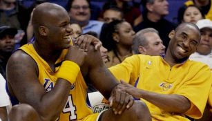 Shaquille O'Neal junto a Kobe Bryant