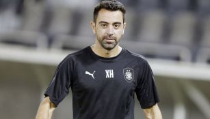 Xavi Hernández durante un entrenamiento en Qatar