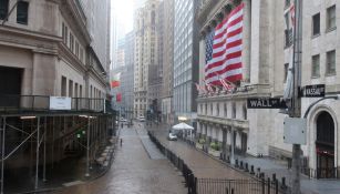 Wall Street, en Nueva York, se encuentra vacío