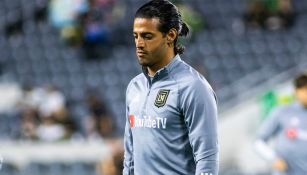 Carlos Vela durante un calentamiento con LAFC