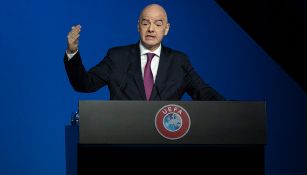 Infantino, durante una conferencia de prensa