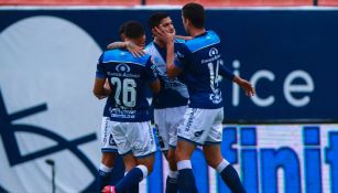 Puebla en festejo de gol