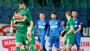 Jugadores del Ludogorets durante un duelo 