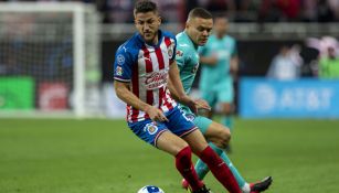 Hiram Mier durante un duelo con Chivas en el Clausura 2020 