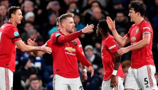 Jugadores del Manchester United durante un partido