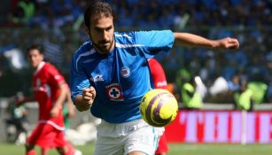 Joaquín Beltrán durante un partido con Cruz Azul