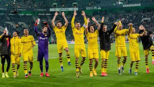 Jugadores del Dortmund tras un duelo en Bundesliga 