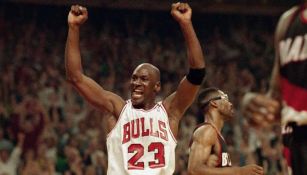 Michael Jordan durante un partido con los Bulls 