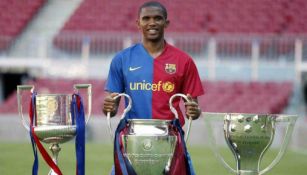 Samuel Eto'o en su paso por el Barcelona