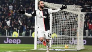 Gonzalo Higuaín celebra un gol con la Juventus 