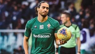 Martín Cáceres durante un juego de la Fiorentina