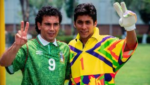 Hugo Sánchez y Jorge Campos previo al Mundial de EE.UU de 1994