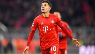 Philipe Coutinho festeja un gol con el Bayern Munich