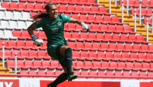 Blanca Félix celebra un gol de Chivas