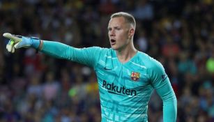 Ter Stegen durante un duelo con el Barcelona 