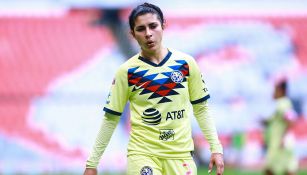 Alondra González en un partido con América 