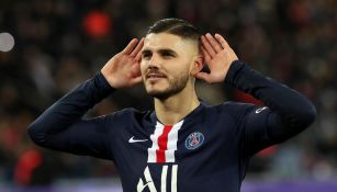 Mauro Icardi durante un partido con PSG