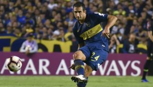 Izquierdoz en partido con Boca