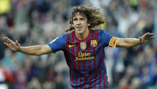 Puyol durante un partido con Barcelona