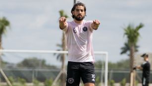 Rodolfo Pizarro durante un entrenamiento con el Inter Miami 