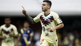 Nicolás Benedetti en celebración con América