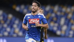 Dries Mertens celebrando su histórica anotación 122 con Napoli