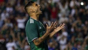 Jesús 'Tecatito' Corona en acción con el Tri