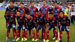 Jugadores del Atlante, antes de un partido del Ascenso MX