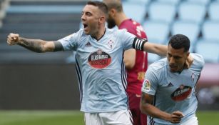 Iago Aspas celebrando su anotción