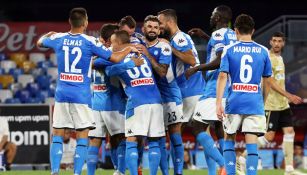 Napoli en festejo de gol