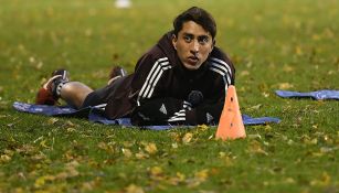 Omar Govea en un entrenamiento con el Tri