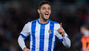 Carlos Vela jugando con la Real Sociedad