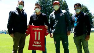 Pablo López en presentación con Toluca