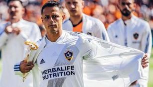 Chicharito, previo a un juego del Galaxy