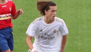 Álvaro Fernández durante un partido con Real Madrid Castilla