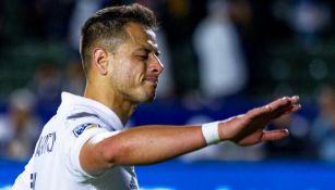 Javier Hernández durante un partido con LA Galaxy