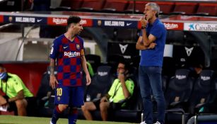 Setién: 'No me siento señalado por Messi ni pienso dejar al Barça'