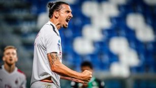 Ibrahimovic durante un partido con el AC Milan