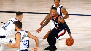 Damian Lillard, durante un juego contra los Dallas Mavericks