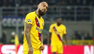 Arturo Vidal durante un partido del Barcelona