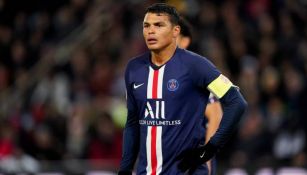 Thiago Silva en partido con PSG