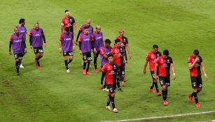 Jugadores del Atlas al final de un partido 