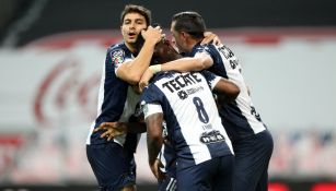 Rayados en festejo de gol